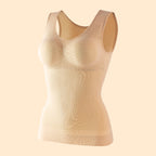 Women's Belly Sculpting Double Layer Tank Top With Built-in Bra