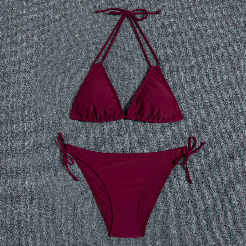 New Bikini Women's Swimsuit Printed Halter Series
