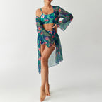 Swimsuit Long Sleeve Blouse Split Three-piece Set