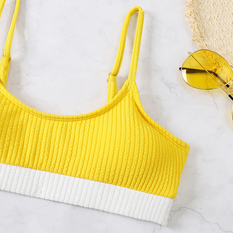 Women's Color Matching Bikini Swimsuit