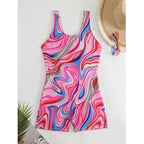 Printed Conservative One-piece Swimsuit