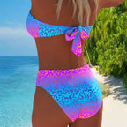 Solid-color Bikini Two-piece Swimsuit For Women