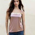 Lace-trimmed Strap Vest Close-fitting Inner Layer And A Boldly Individual Bandeau Design