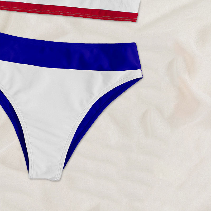 Bandeau Bikini High Waist Triangle Swimsuit