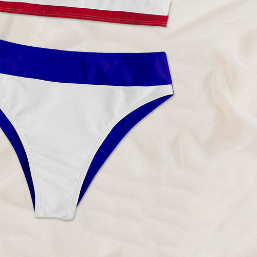 Bandeau Bikini High Waist Triangle Swimsuit