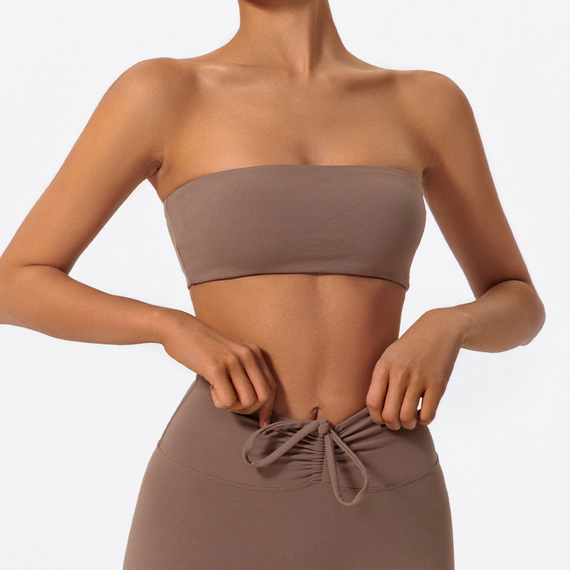 Tube Top High Elastic Breathability Comfortable Sports Yoga Inner Wear Hot Girl
