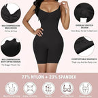 Everyday Snatched Waist Cami Shaper,Open Crotch Design,No-Roll Flat Leg Shapewear-Ultimate Tummy Control & Booty Lift Bodysuit For Women