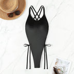 Summer Beach Lace-up One-piece Swimsuit