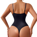 Womens Cinched Waist Bodysuit, Hip-Lifting Shapewear Thong Jumpsuit