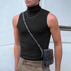Mens Fashionable Solid-Color Sleeveless Base Layer Tank Top