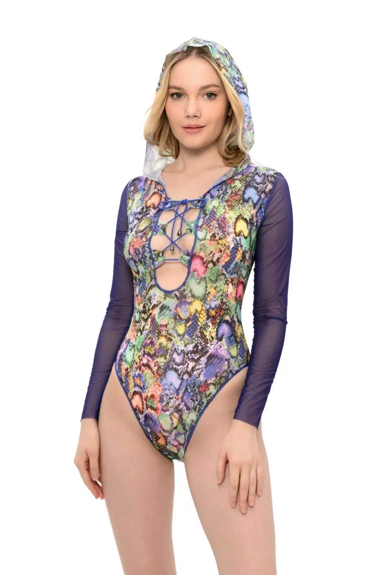 Women's Triangle-Strap One-Piece Swimsuit
