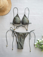 European And American Bikini Rope Sexy Split Women's Swimsuit Swimsuit