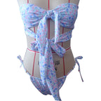 Fashion Ladies Sexy Lace-up Multicolor Swimsuit