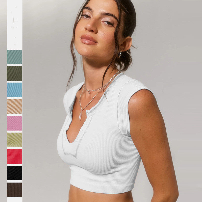 Summer Slim-fit Ultra-short Sexy Hot Girl Top Knitted Base