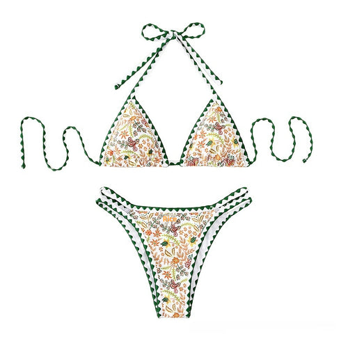 Bikini Sexy Halter Printed Swimsuit For Women