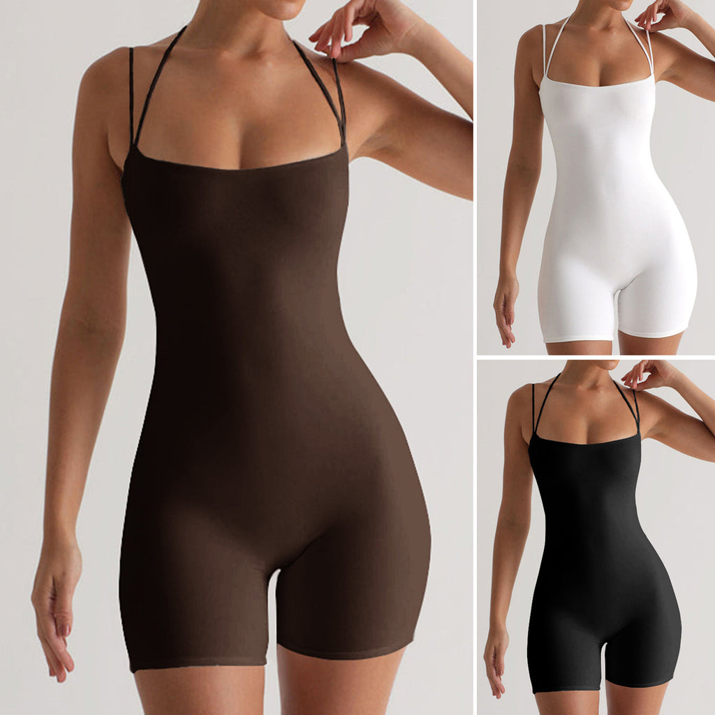 Women's Home Outdoor Slim-fit Jumpsuit With Straps