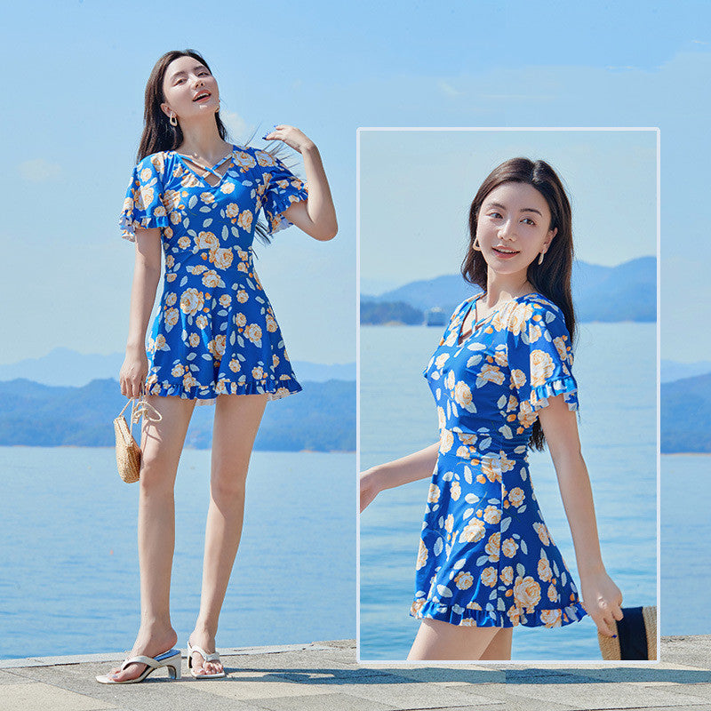 Women's High Waist Slimming Printed Swimsuit