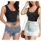 Plus Size Sleeveless Camisole Shapewear Bodysuit, Tummy Control Butt Lifting Breast Support Open Crotch Seamless Sculpting Body Shaper For Women