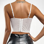 European And American Sexy Lace Embroidery Hollow Flower Inner Vest