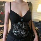 V-neck Camisole With Straps Sexy Low-cut Base Top For A Sassy Chic Look