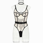 Backless Sleeveless Jumpsuit Mesh Splicing