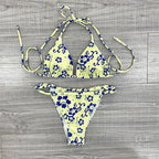 Sexy Print Bikini Women's Fission Swimsuit