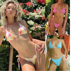 Women's Fashion Backless Tether Bikini Swimsuit