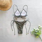 European And American Bikini Rope Sexy Split Women's Swimsuit Swimsuit